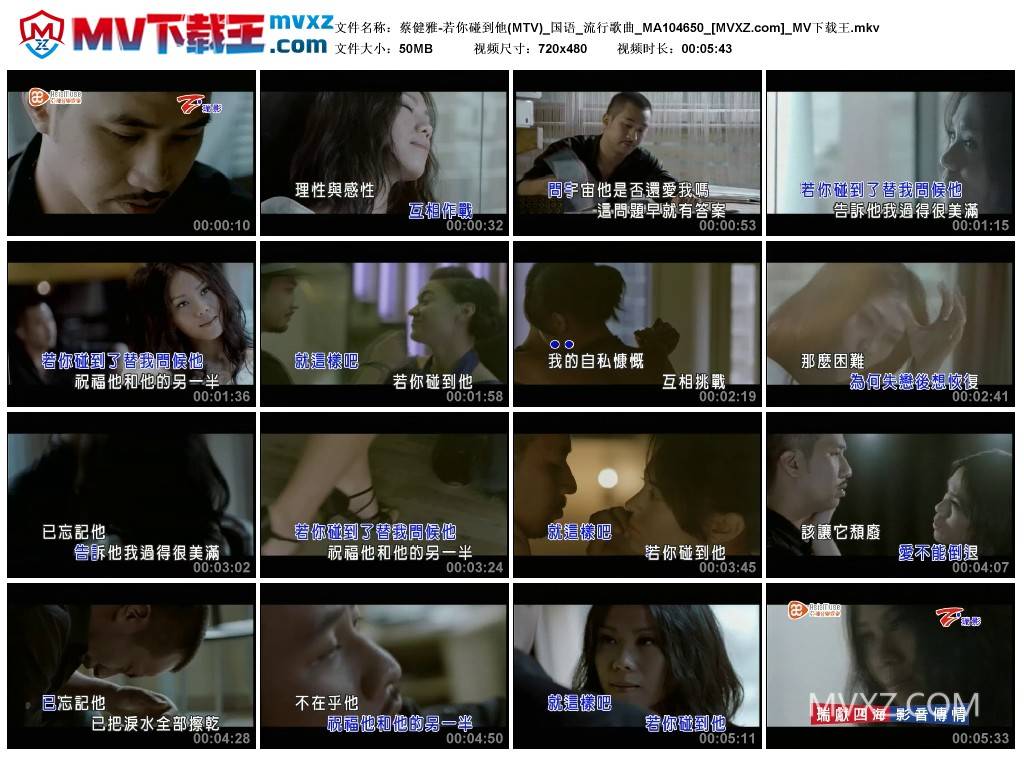 蔡健雅-若你碰到他(MTV)_国语_流行歌曲_MA104650
